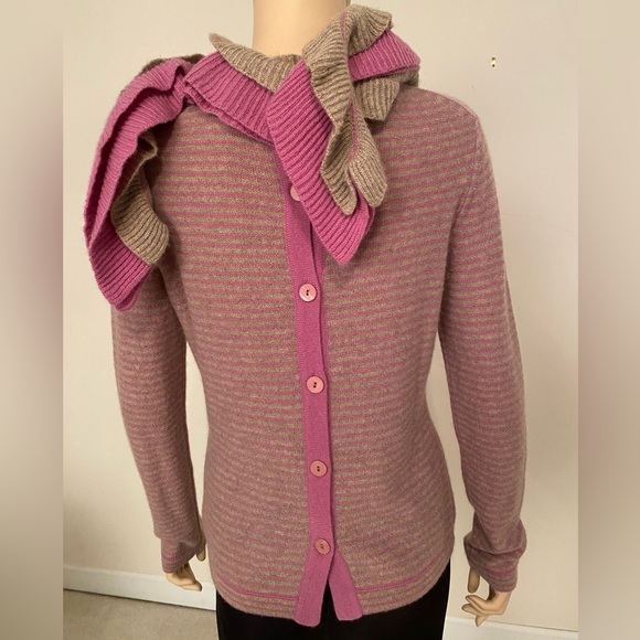 MASSIMO MOLINA / Cashmere Sweater/ Pink & Gray / Size Medium (44 Italian) - Picture 6 of 15